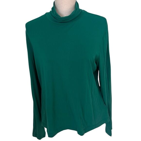 St John Green long sleeve pullover turtleneck Large - Picture 1 of 5